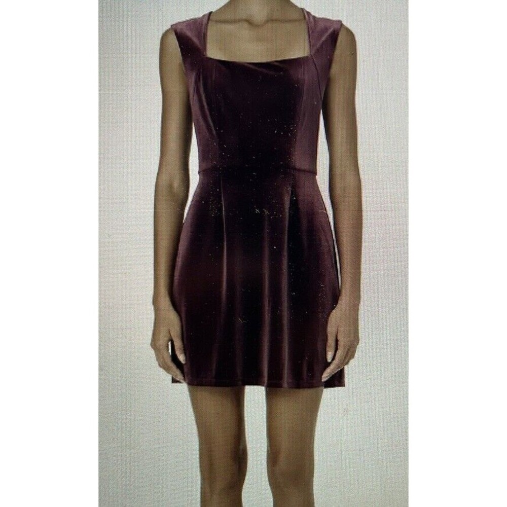 Nordstrom Girls Purple Sleeveless Velvet Dress Size Large Formal Holiday